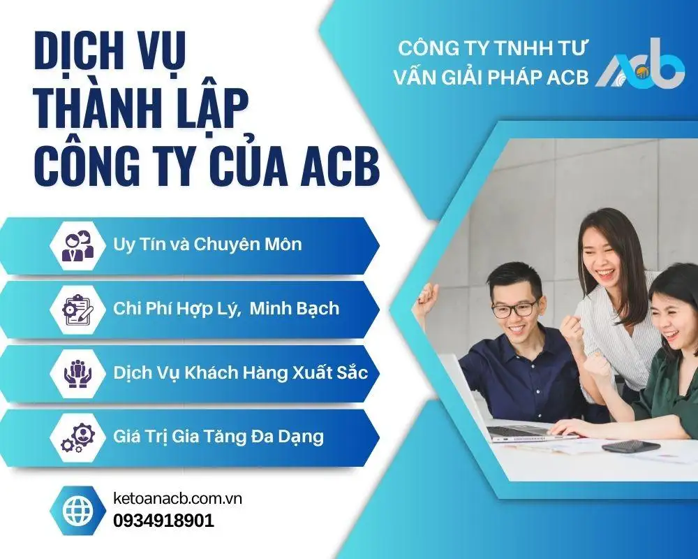 Tại sao nên chọn dịch vụ thành lập công ty của ACB