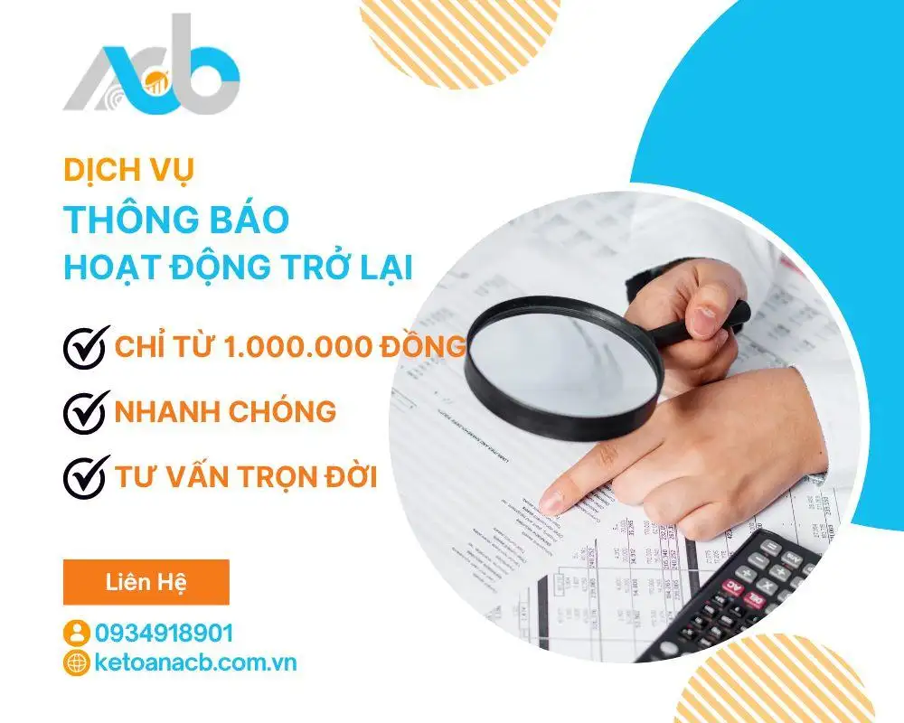 Dịch Vụ Thông Báo Hoạt Động Trở Lại