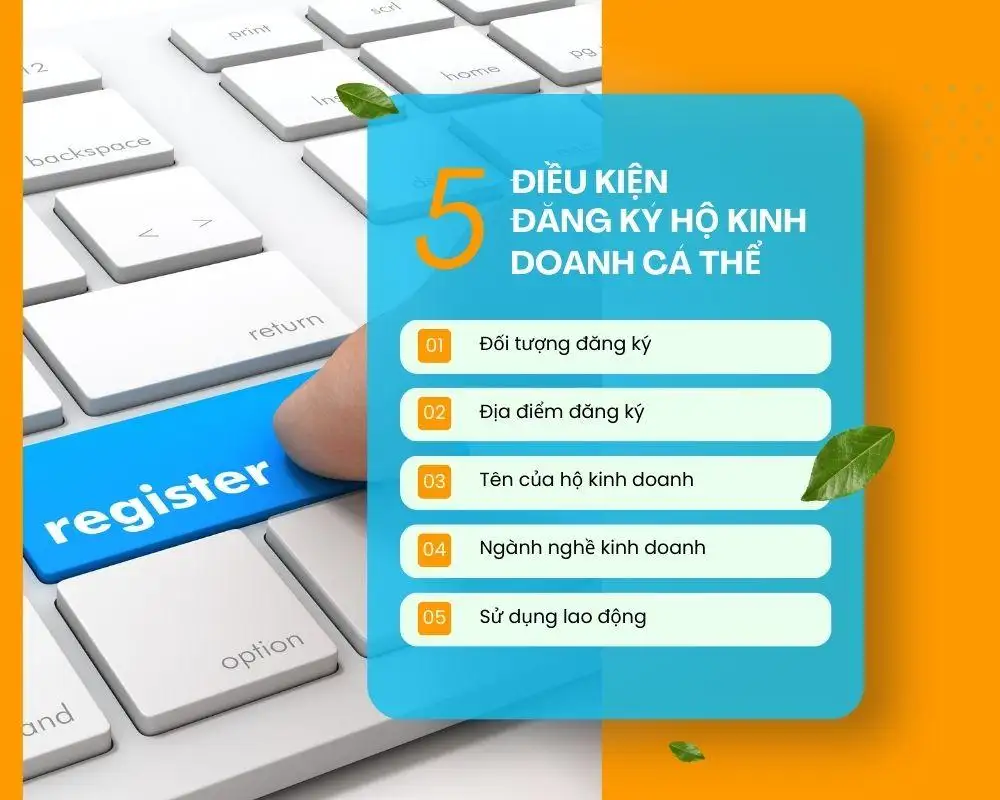 Điều kiện đăng ký hộ kinh doanh cá thể