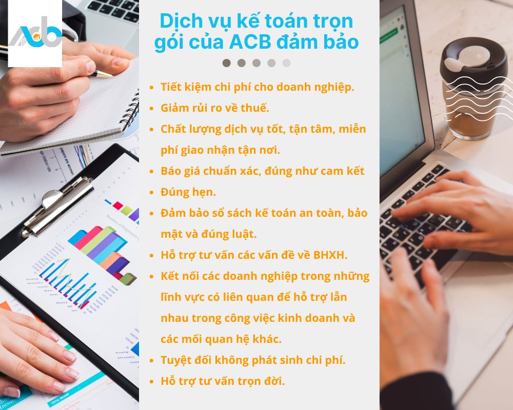 Lợi ích khi sử dụng dịch vụ kế toán trọn gói của ACB