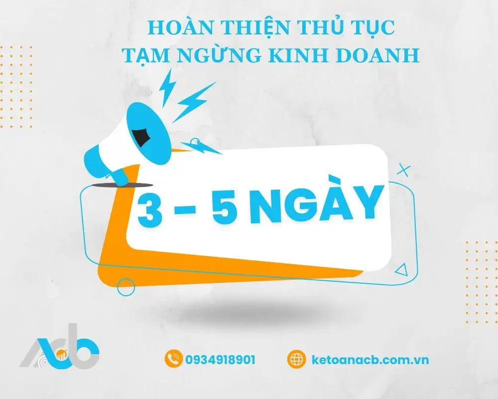 Hoàn thiện thủ tục Tạm Ngừng Kinh doanh