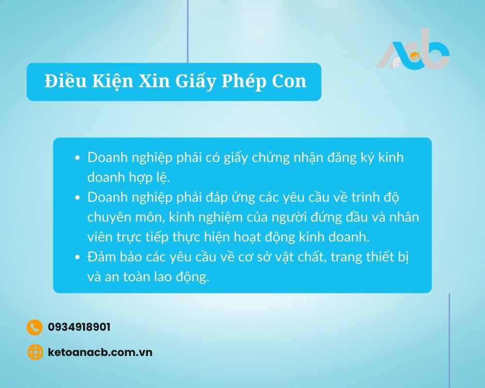 Điều Kiện Xin Giấy Phép Con