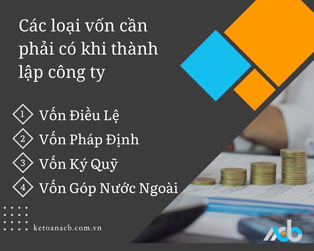 Các loại vốn cần phải có khi thành lập công ty
