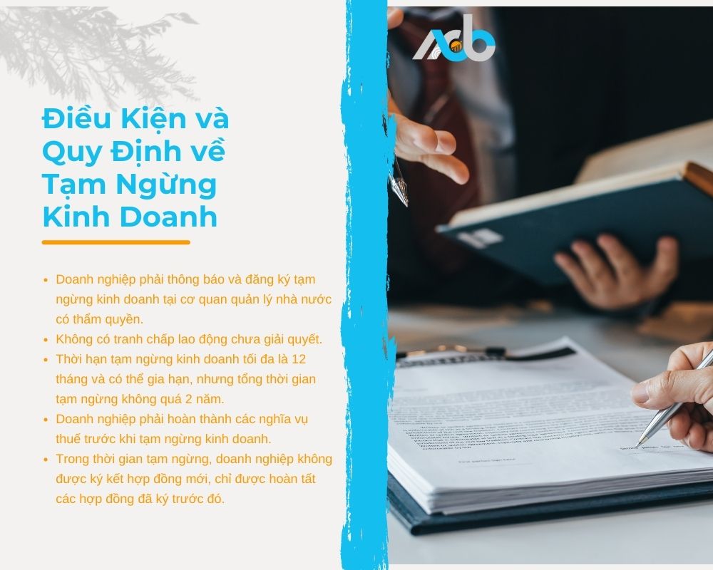 Điều Kiện và Quy Định về thủ tục Tạm Ngừng Kinh Doanh