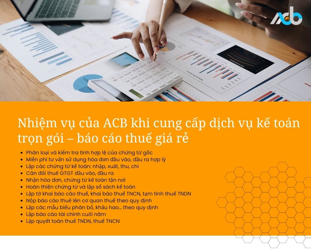 Nhiệm vụ của ACB khi cung cấp dịch vụ kế toán trọn gói – báo cáo thuế giá rẻ