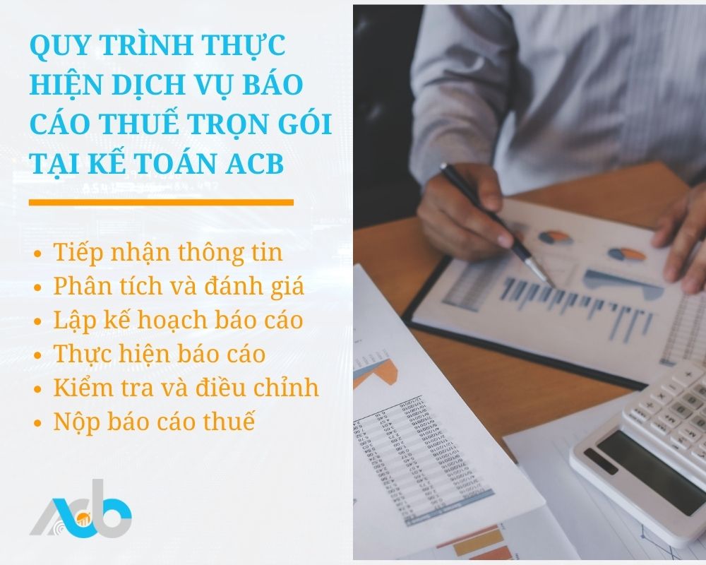 Quy trình thực hiện dịch vụ báo cáo thuế trọn gói tại Kế Toán ACB
