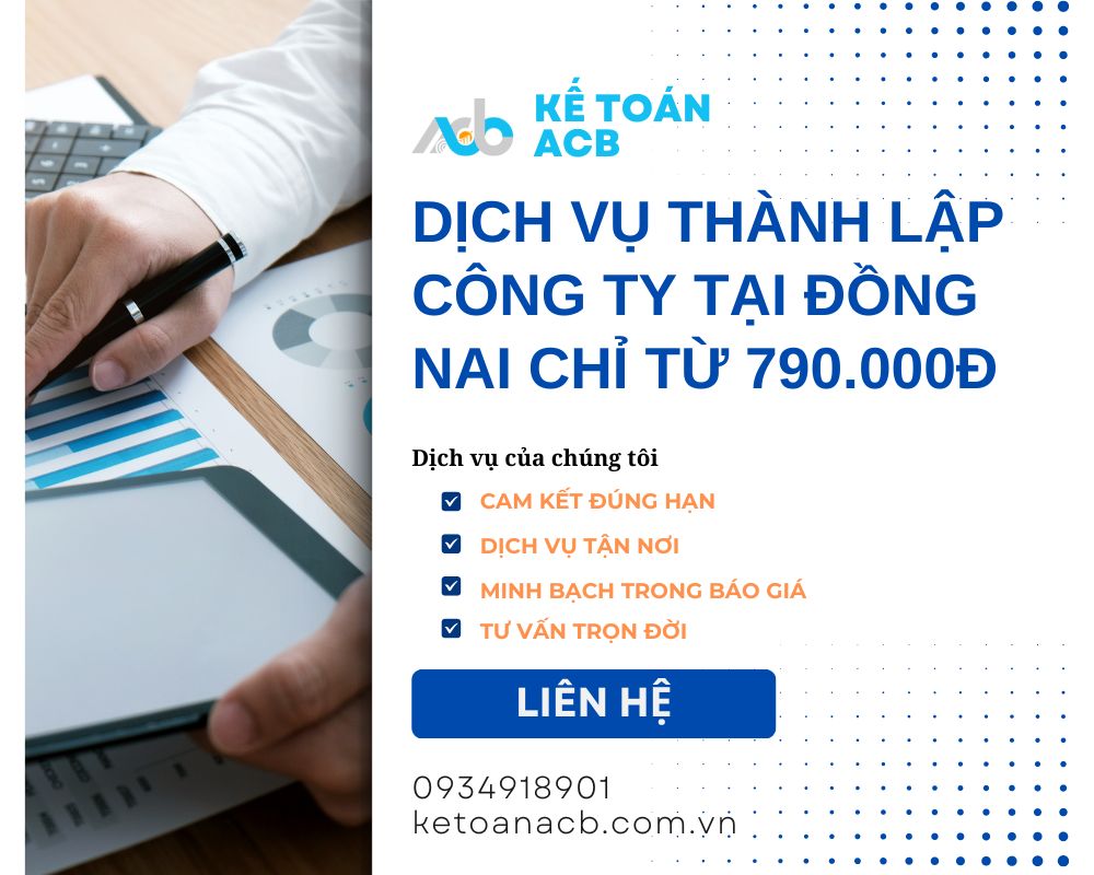 Dịch Vụ Thành Lập Công Ty Tại Đồng Nai Chỉ Từ 790.000Đ