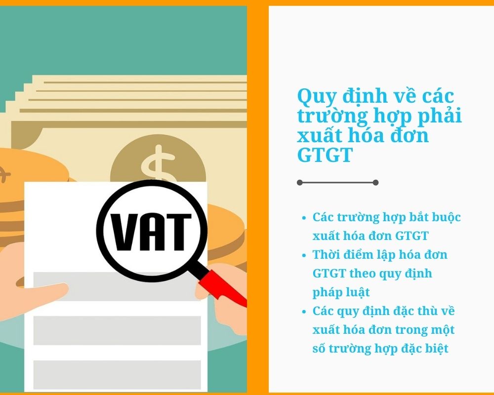 Quy định về các trường hợp phải xuất hóa đơn GTGT