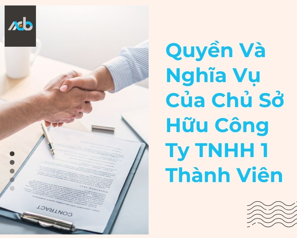 Quyền Và Nghĩa Vụ Của Chủ Sở Hữu Công Ty TNHH 1 Thành Viên