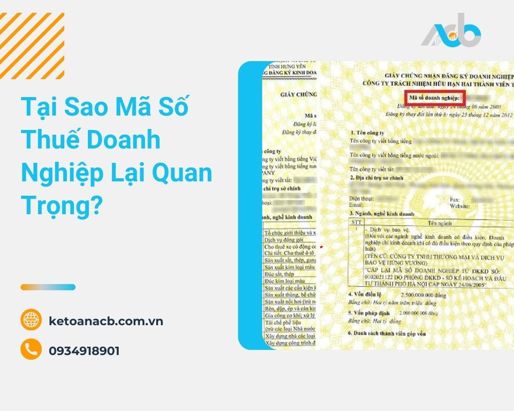 Tại Sao Mã Số Thuế Doanh Nghiệp Lại Quan Trọng